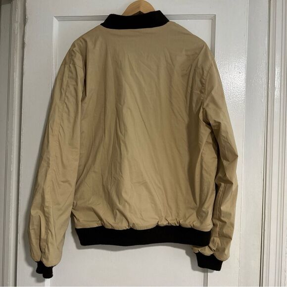 Lacoste Men's Tan bomber Jacket 1/4 zip vintage sz Large - Picture 2 of 15